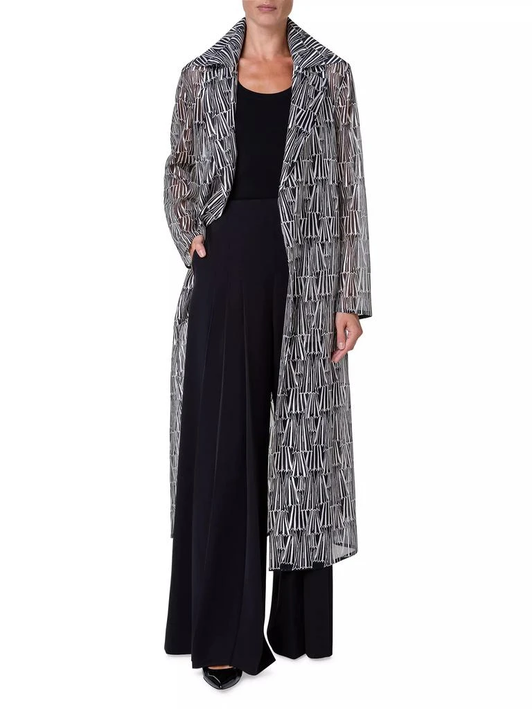 Akris Iman Silk-Blend Organza Long Coat 2