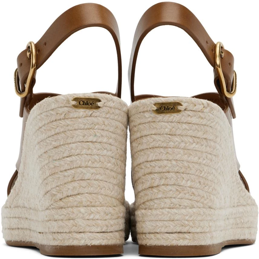 Chloé Brown Pary Wedge Espadrilles 2