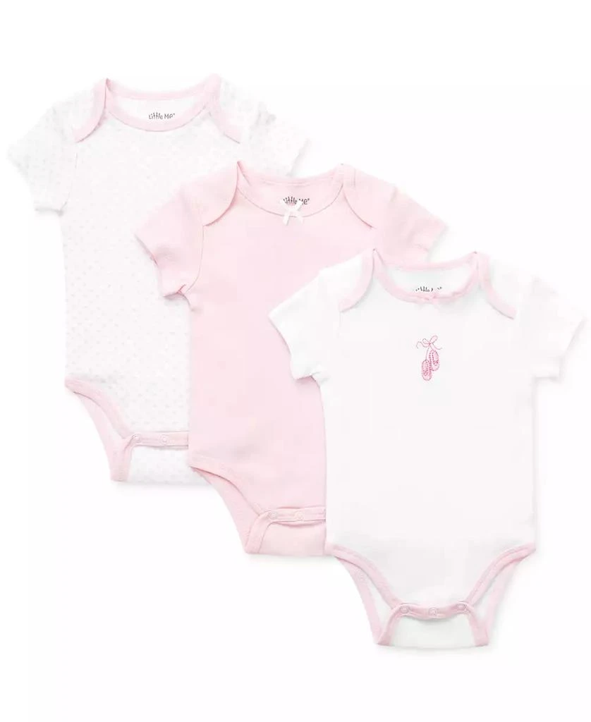 Little Me Baby Girls Short Sleeved Bodysuits, Pack of 3 1