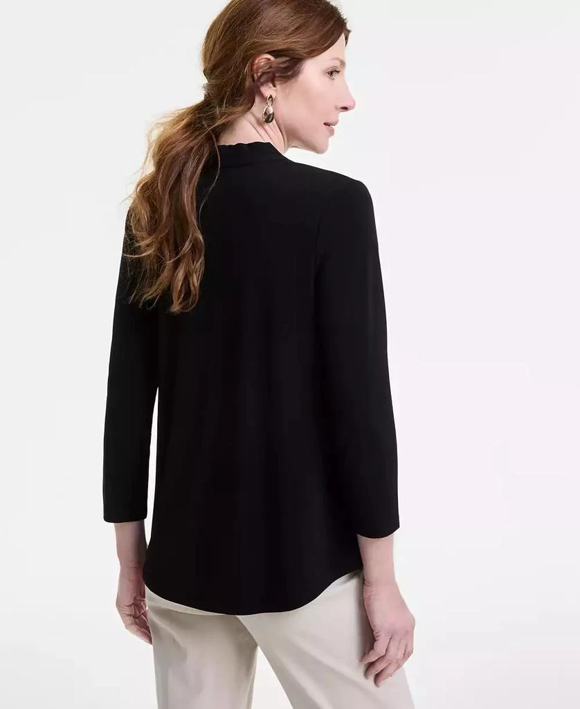 JM Collection Women's 3/4 Sleeve V-Neck Knit Top, Created for Macy's 2