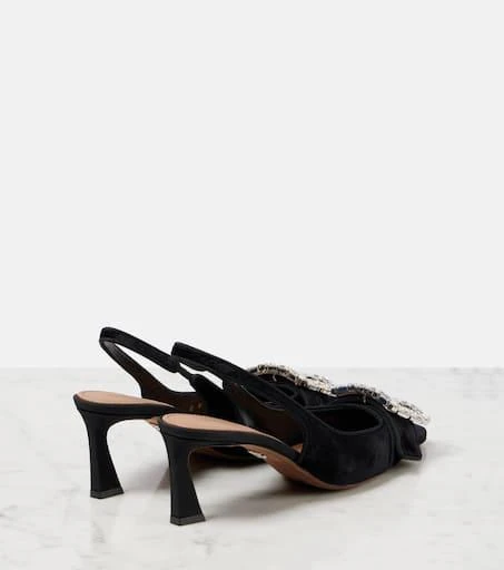 Dolce 
Gabbana Embellished velvet slingback pumps 2