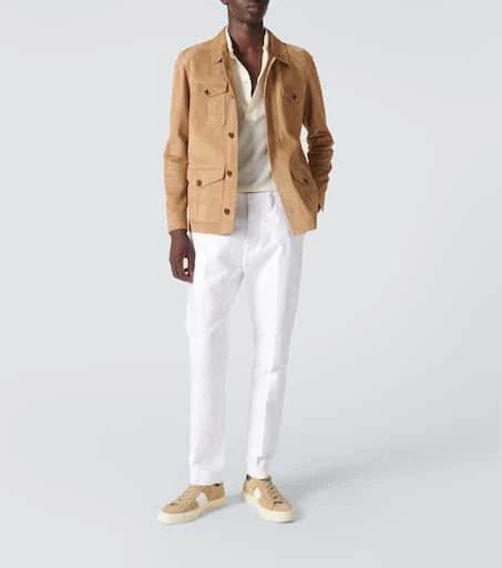 Tom Ford Cambridge leather-trimmed suede sneakers 2