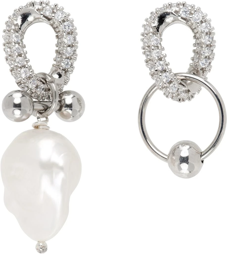 Justine Clenquet Silver Debra Earrings 1