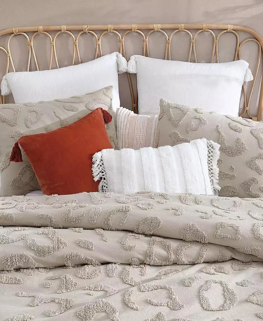 Peri Home Chenille Leopard Linen 3 Piece Comforter Set 2