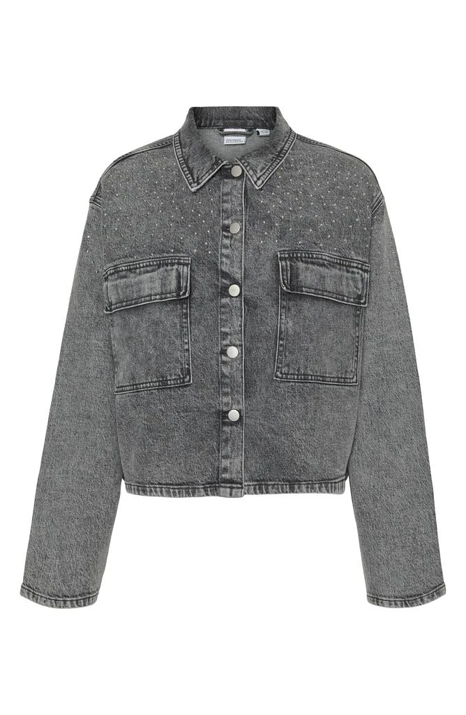 VERO MODA Ellas Studded Crop Denim Shirt Jacket 4