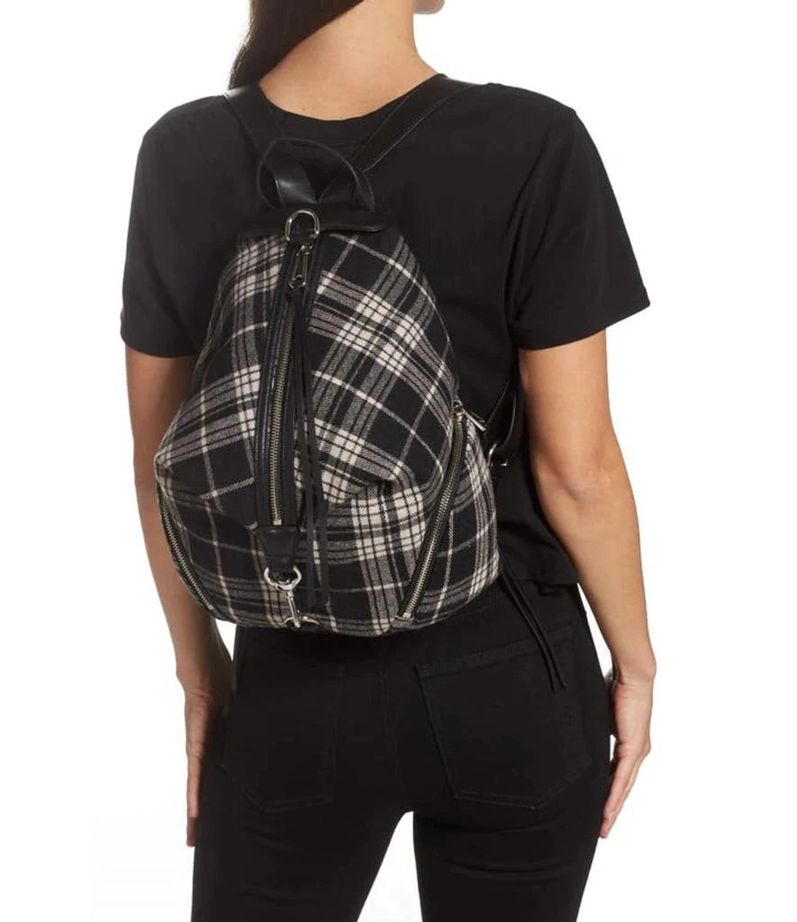Rebecca Minkoff Julian Backpack In White/black 2