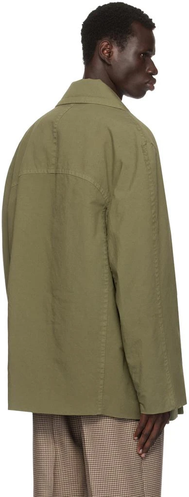 Dries Van Noten Khaki Double Breasted Coat 3