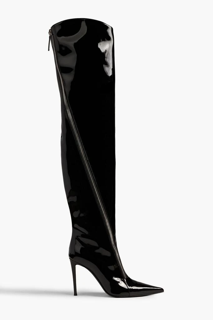 GIUSEPPE ZANOTTI Crudelia patent-leather thigh boots