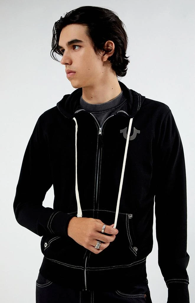 True Religion Big T Logo Full Zip Hoodie 3