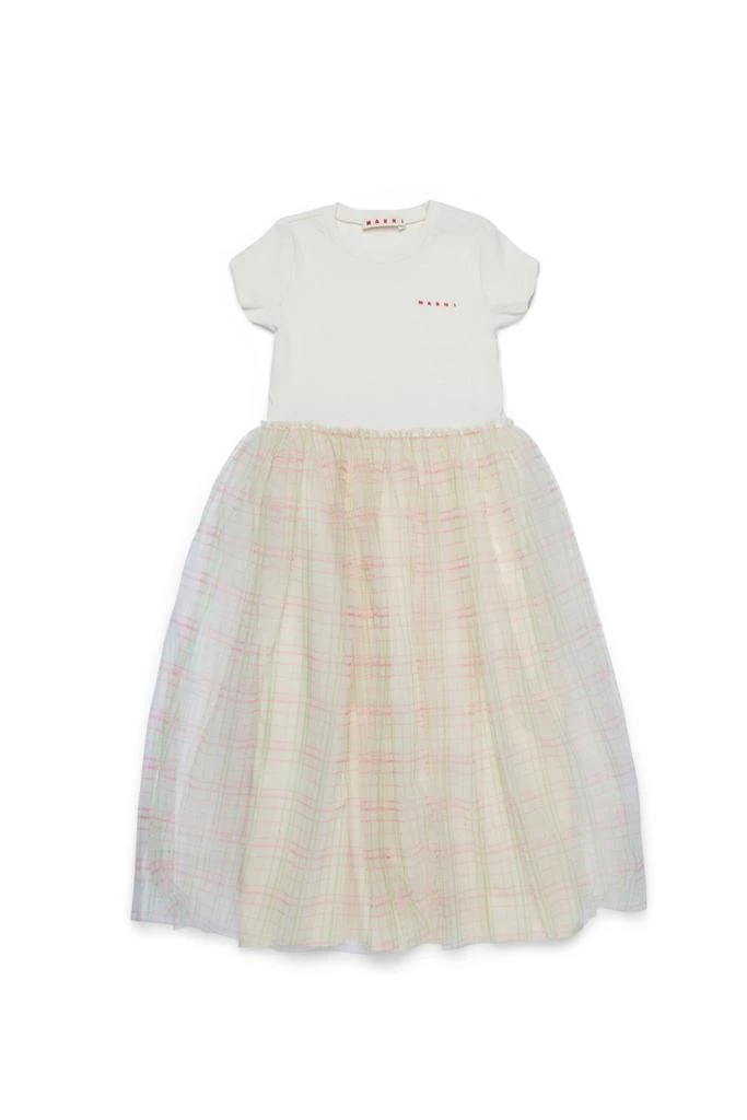 Marni Marni Kids Logo Embroidered Short-Sleeved Dress 1