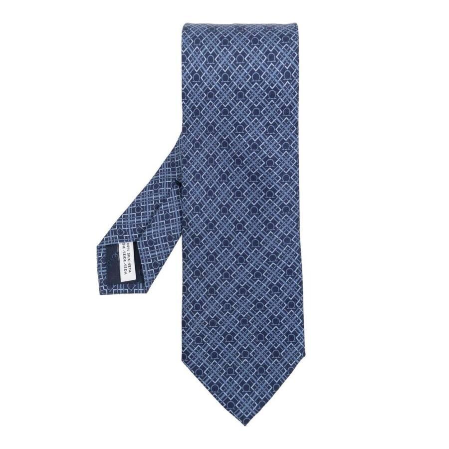 Salvatore Ferragamo Gancini Jacquard Silk Tie