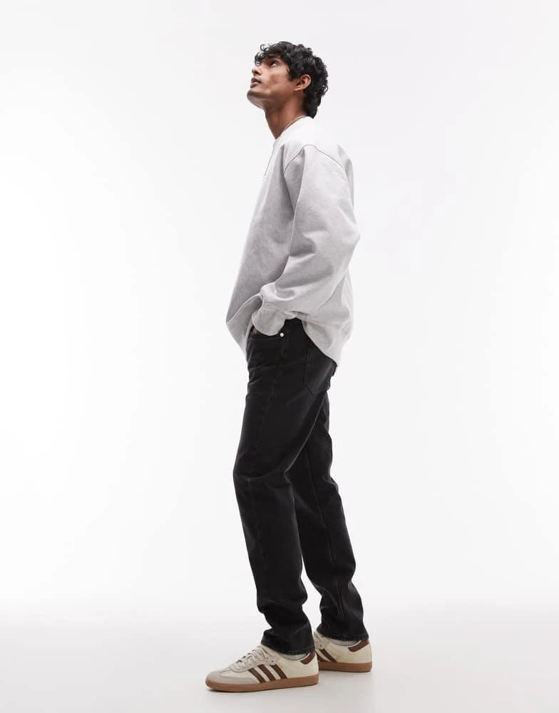 ARKET ARKET Park regular straight fit jeans in washed black 3