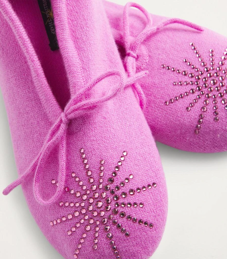 William Sharp Cashmere Crystal Dolly Slippers 8
