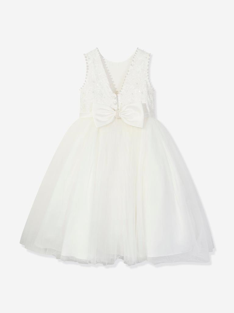 Sarah Louise Sarah Louise Girls Ceremonial Ballerina Length Dress in Ivory