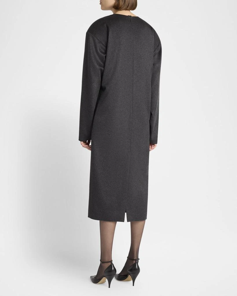 The Row Lysiane Long-Sleeve Midi Cashmere Dress 4
