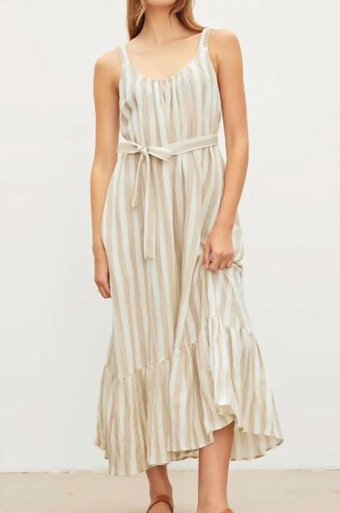 Shop Velvet By Graham & Spencer - Meradith Striped Linen Maxi Dress on Sale  at BeyondStyle  Get 74% Off Velvet By Graham & Spencer - Meradith Striped Linen  Maxi Dress with