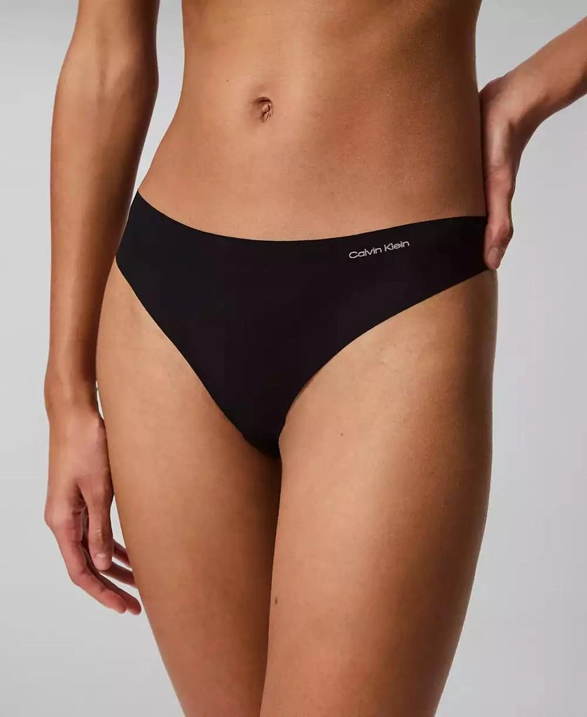 Calvin Klein Women's Invisibles Microfiber Stretch Thong Underwear D3428 1