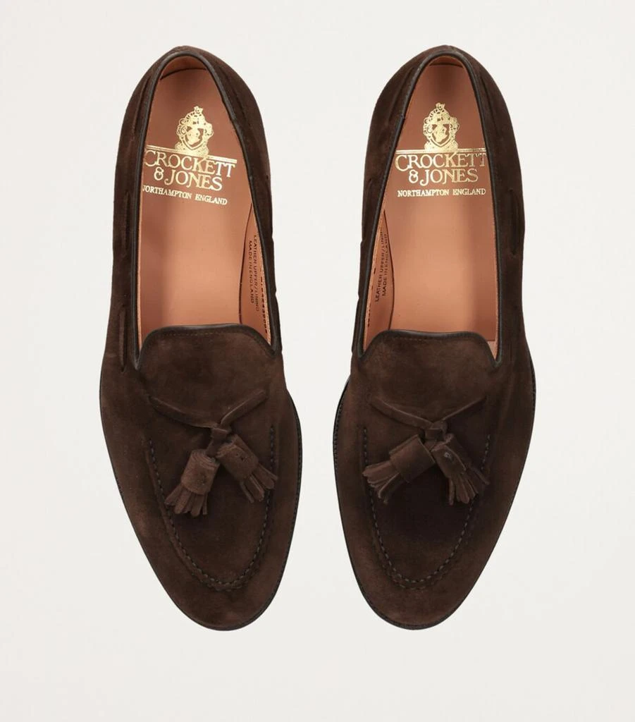 Crockett & Jones Suede Cavendish Tassel Loafers 4