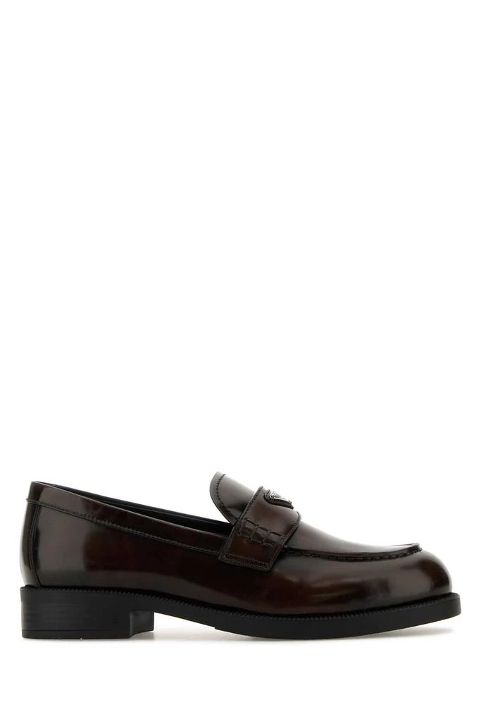 Prada Brown Leather Loafers 1