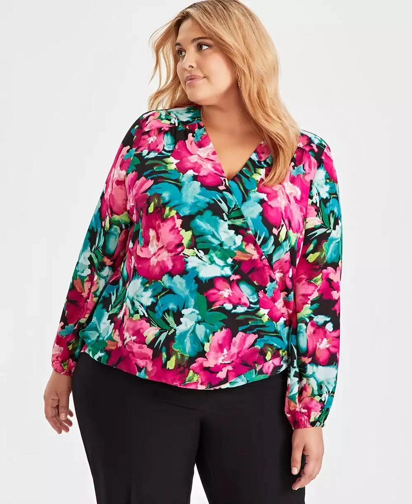 INC International Women's Printed Surplice Top, XS-3X, Created for Macy's 5