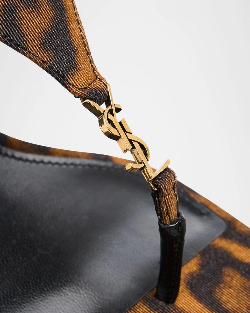 Yves Saint Laurent Cassandra Leopard YSL Wedge Sandals 4