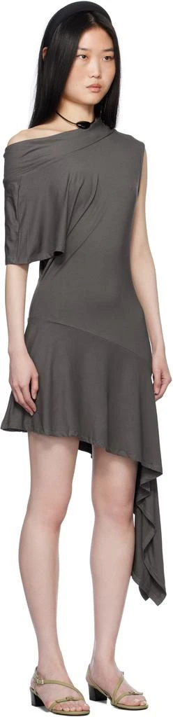 BELLE Gray Plume Minidress 2