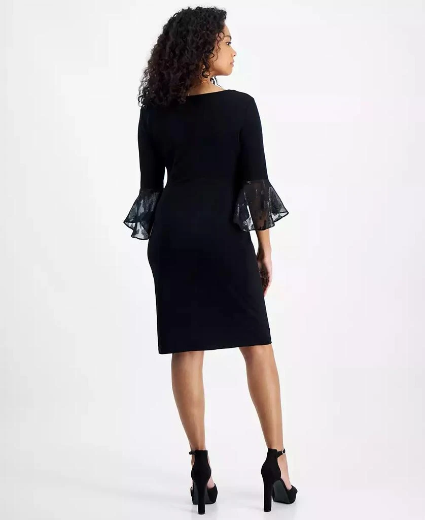 Connected Petite Faux-Wrap Sheath Dress 4
