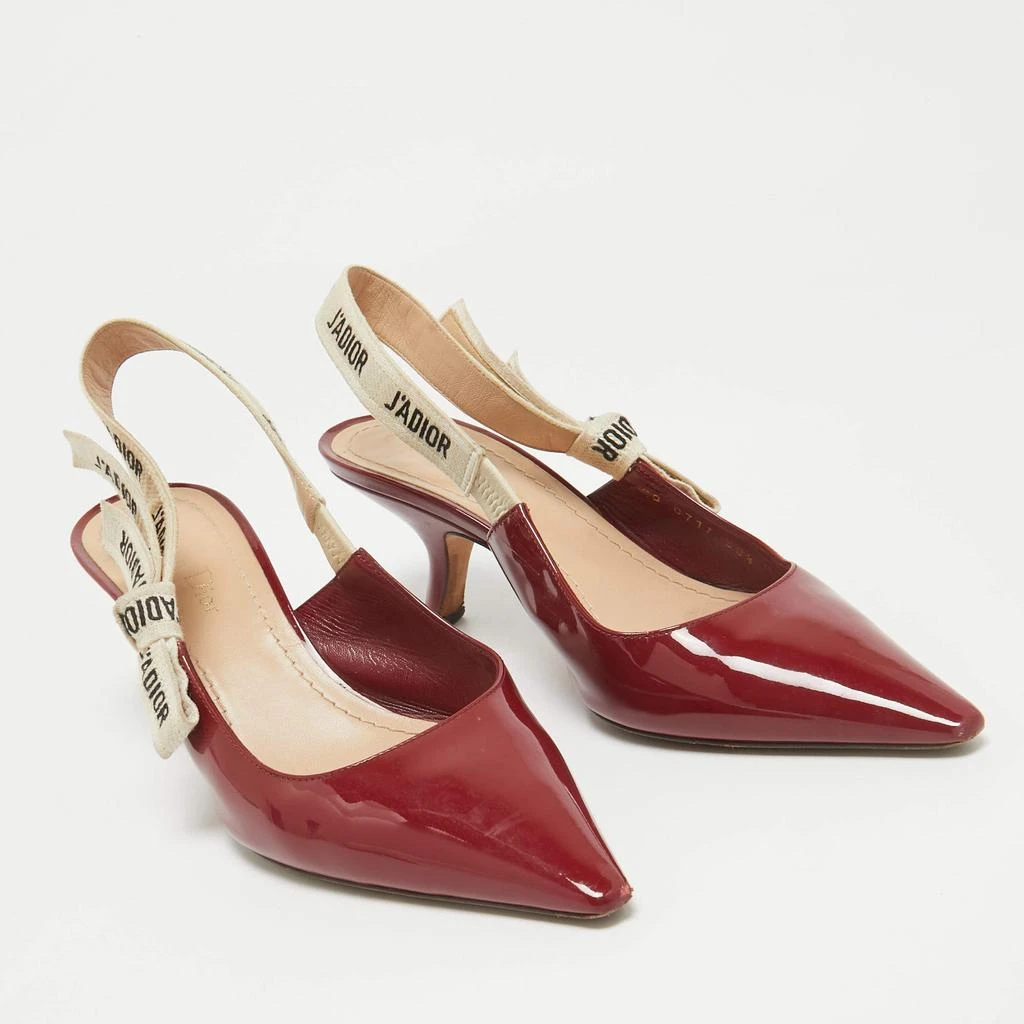 Dior Dior Burgundy Patent Leather J'Adior Pumps Size 38.5 4