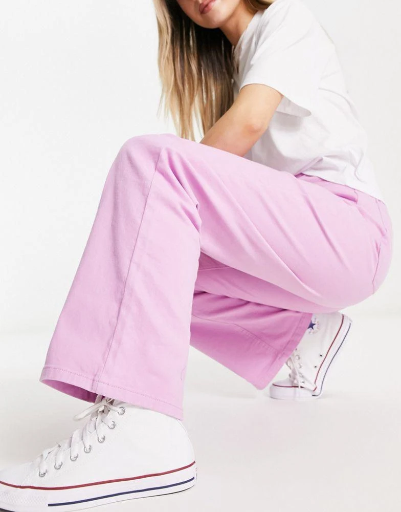 NA-KD NA-KD X co-ord high waist wide leg trousers in pink 4