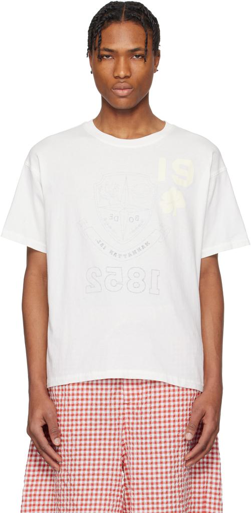 【関税込み】Bode オフホワイト Beaded Salt Marsh Tシャツ BODE Off-White Beaded Salt Marsh T-shirt - T-Shirts - Free