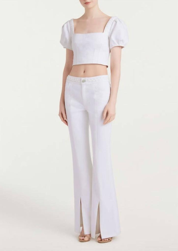 Cinq a Sept Braided Braden Top In White