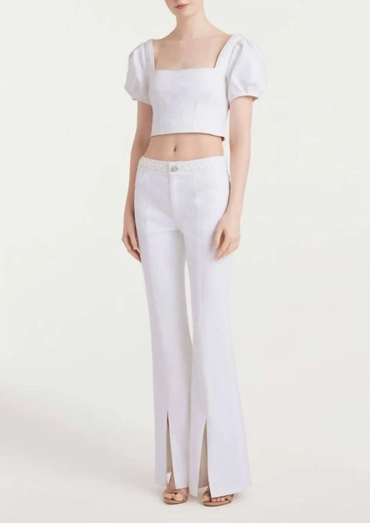 Cinq a Sept Braided Braden Top In White 1