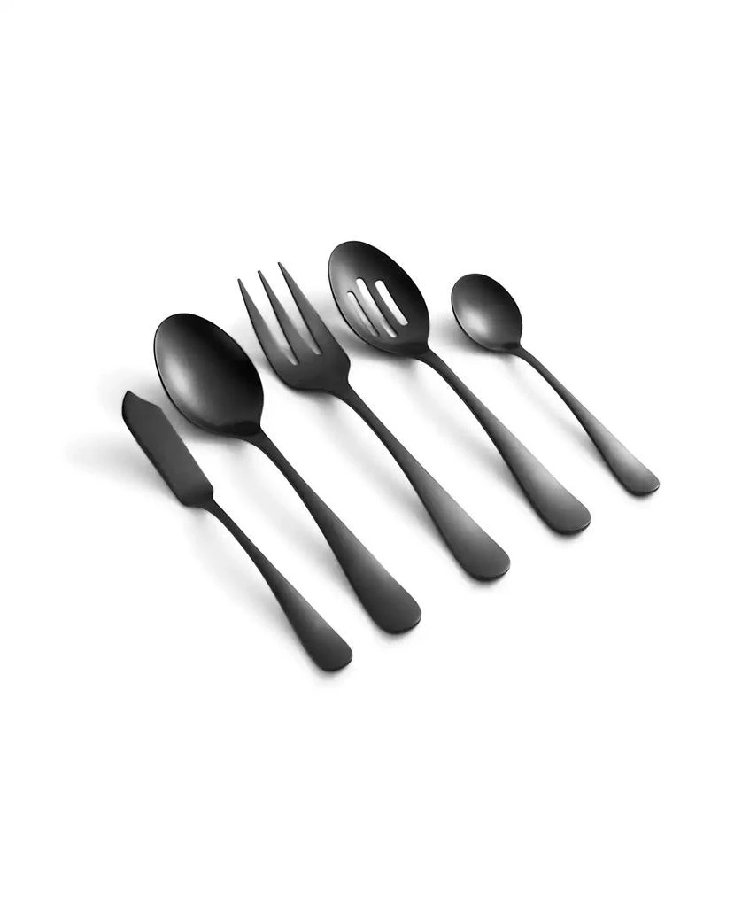 Cambridge Silversmiths Rhiannon Black Satin 45 Piece Flatware Set, Service For 8 2