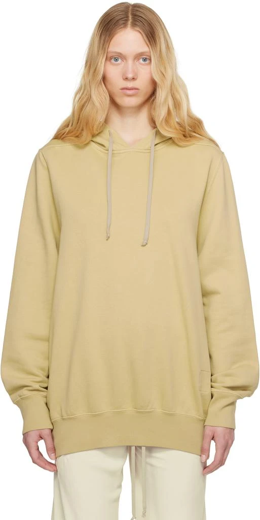 Rick Owens Beige Hollywood Oversized Hoodie 1