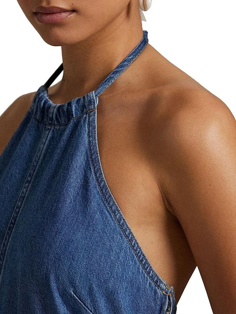Ralph Lauren Denim Halter Midi-Dress 6