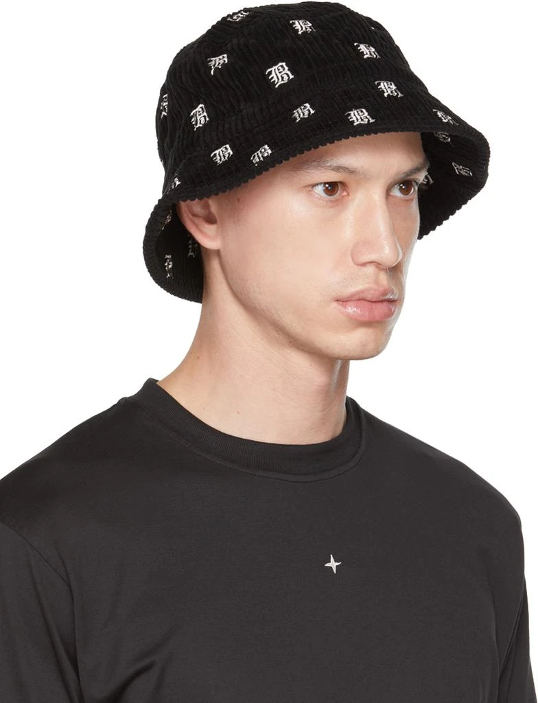 R13 Black Allover Bucket Hat 2