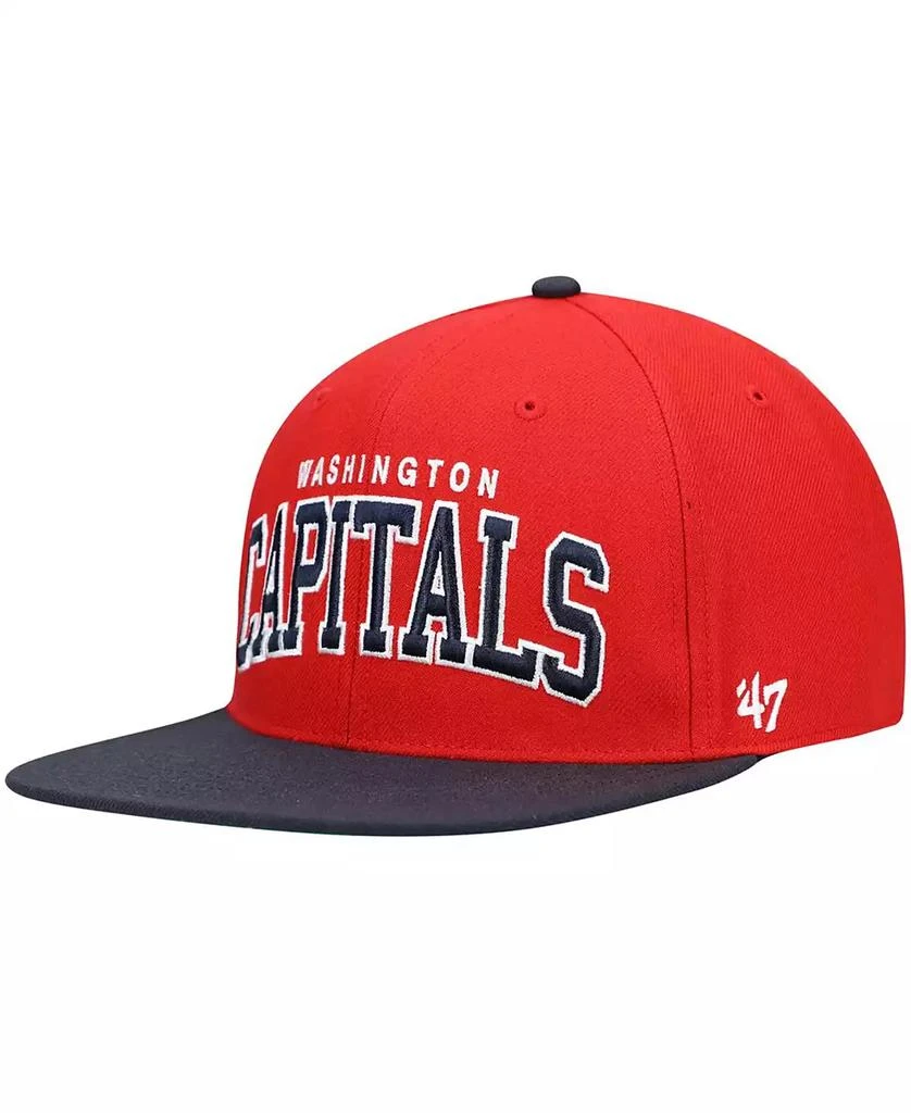 47 Brand Men's Red Washington Capitals Captain Snapback Hat 1