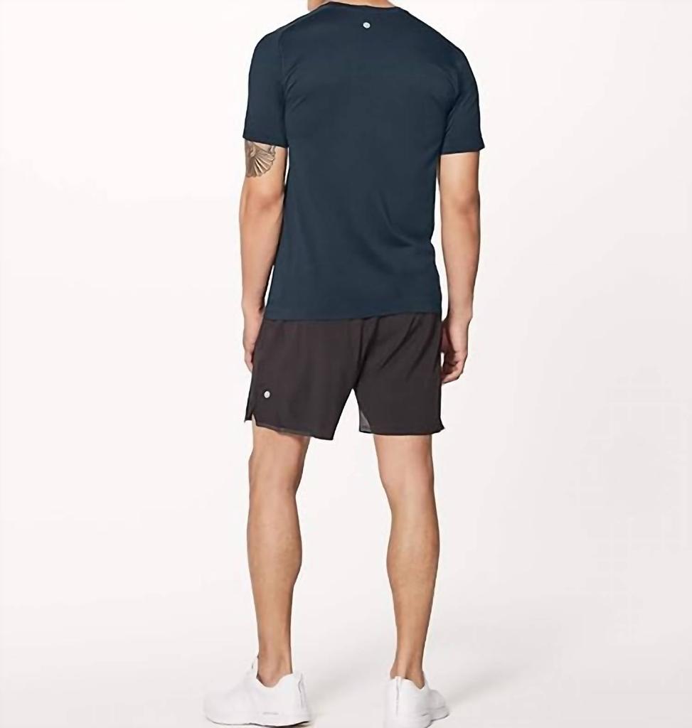 lululemon Men's Metal Vent Tech Short Sleeve Shirt In Mineral Blue/true Navy