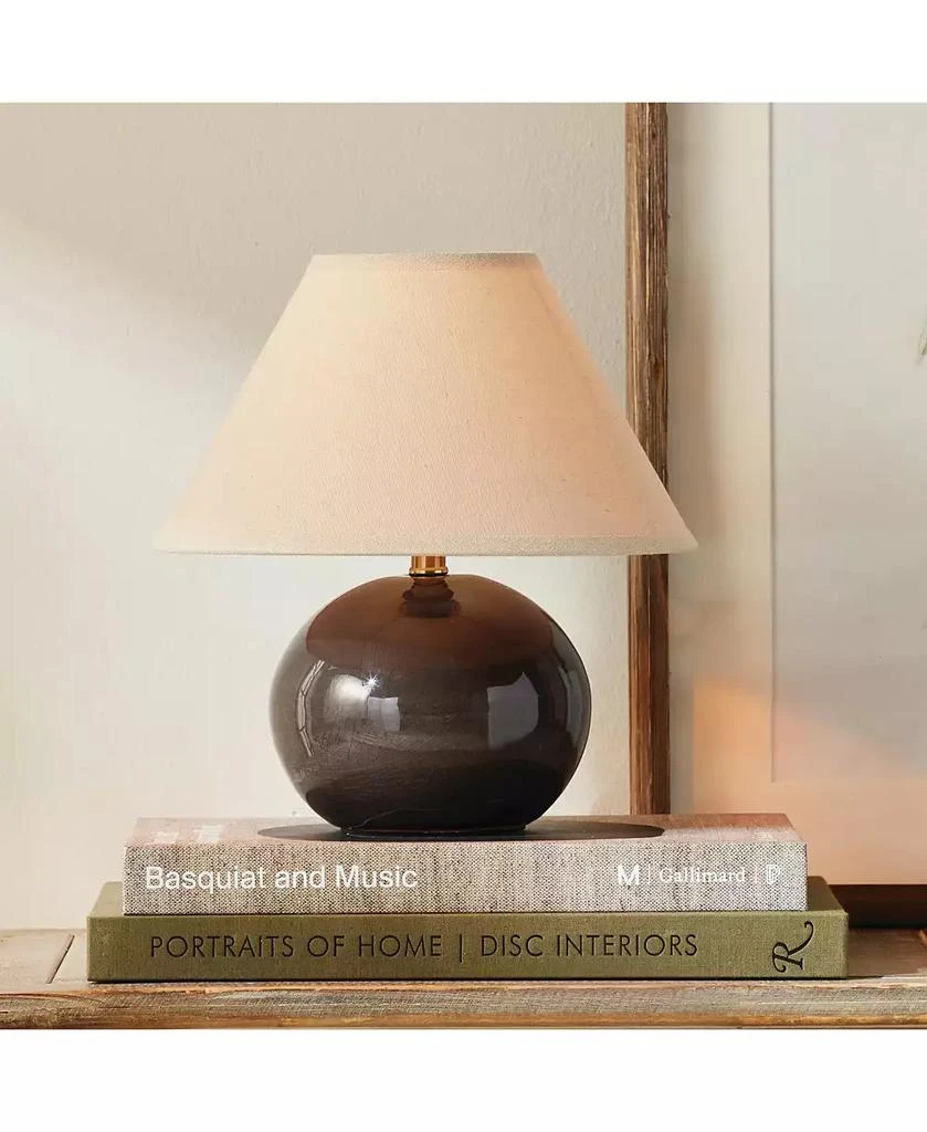 Napa Home
Garden Charlie Mini Lamp - Gray Crackle Glaze - Linen Shade - 10" 3