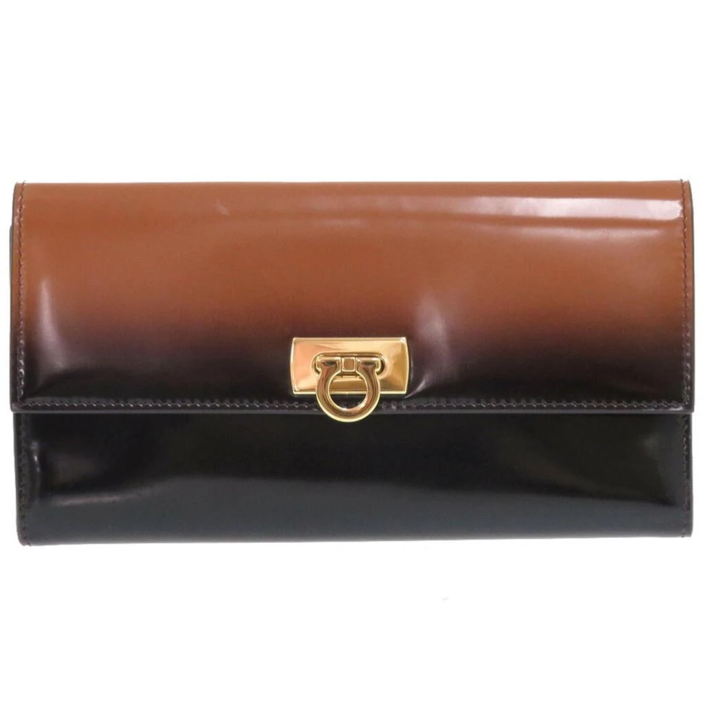 Salvatore Ferragamo Leather Long Wallet (Bi-Fold) (Pre-Owned)