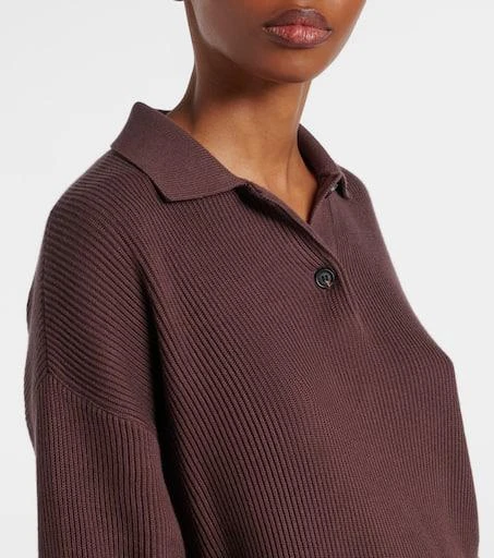 Brunello Cucinelli Ribbed-knit cotton polo sweater 4