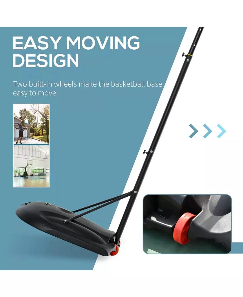 Soozier Portable Basketball Sd 
Height Adjustable with Fillable Bottom Base 7