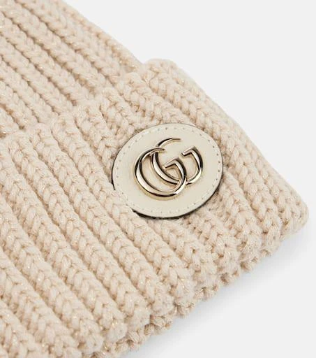 Gucci Double G wool-blend lamé beanie 3