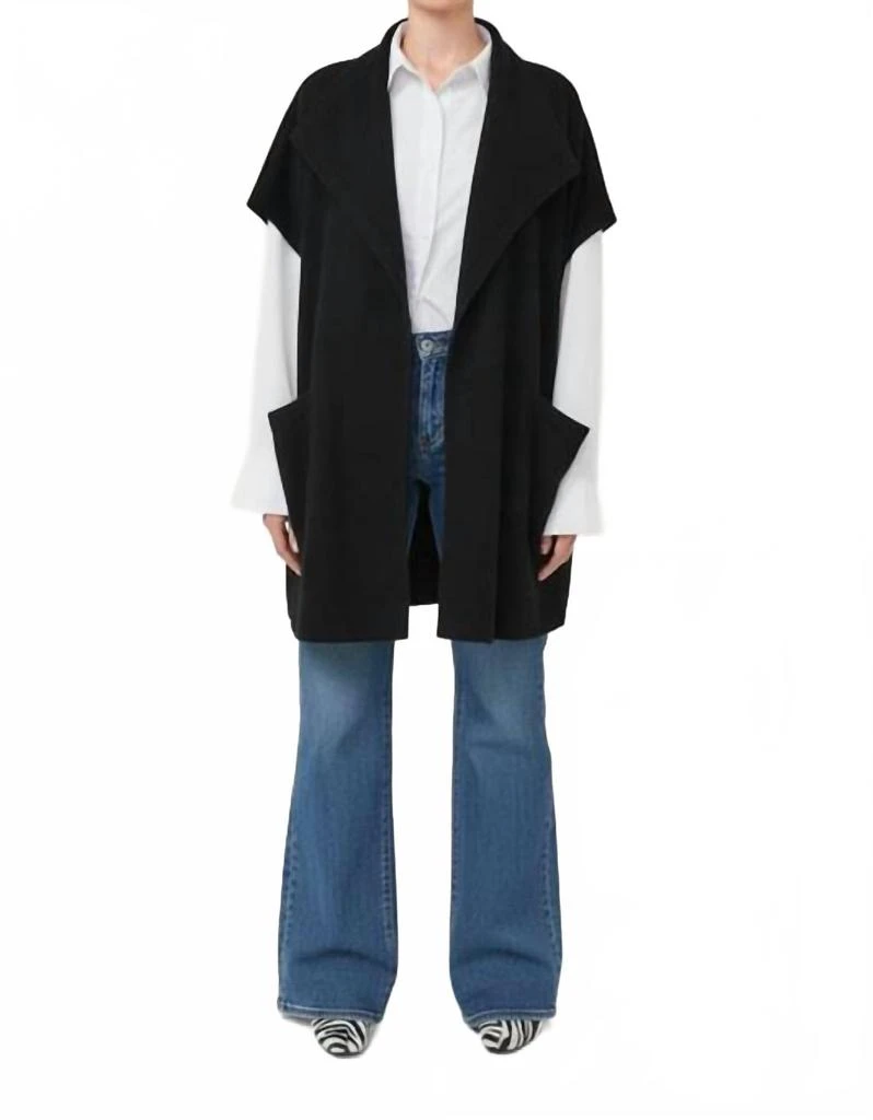 Brodie Cashmere Luxe Avery Poncho In Black