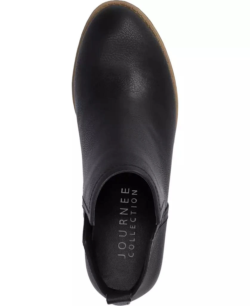 Journee Collection Journee Women's Rimi Pull On Stacked Heel Booties 4