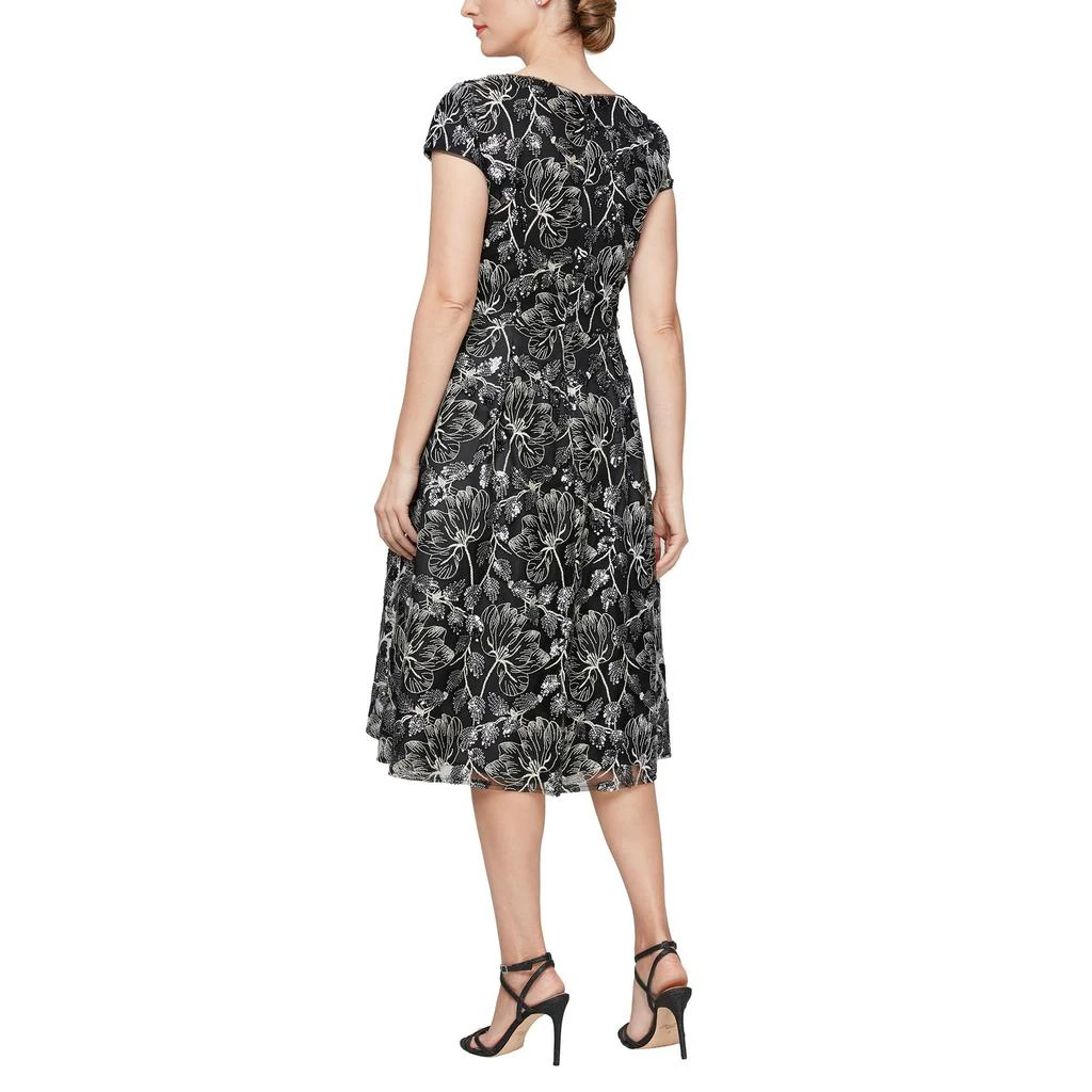 Alex Evenings Short Embroidered A-Line Dress 2