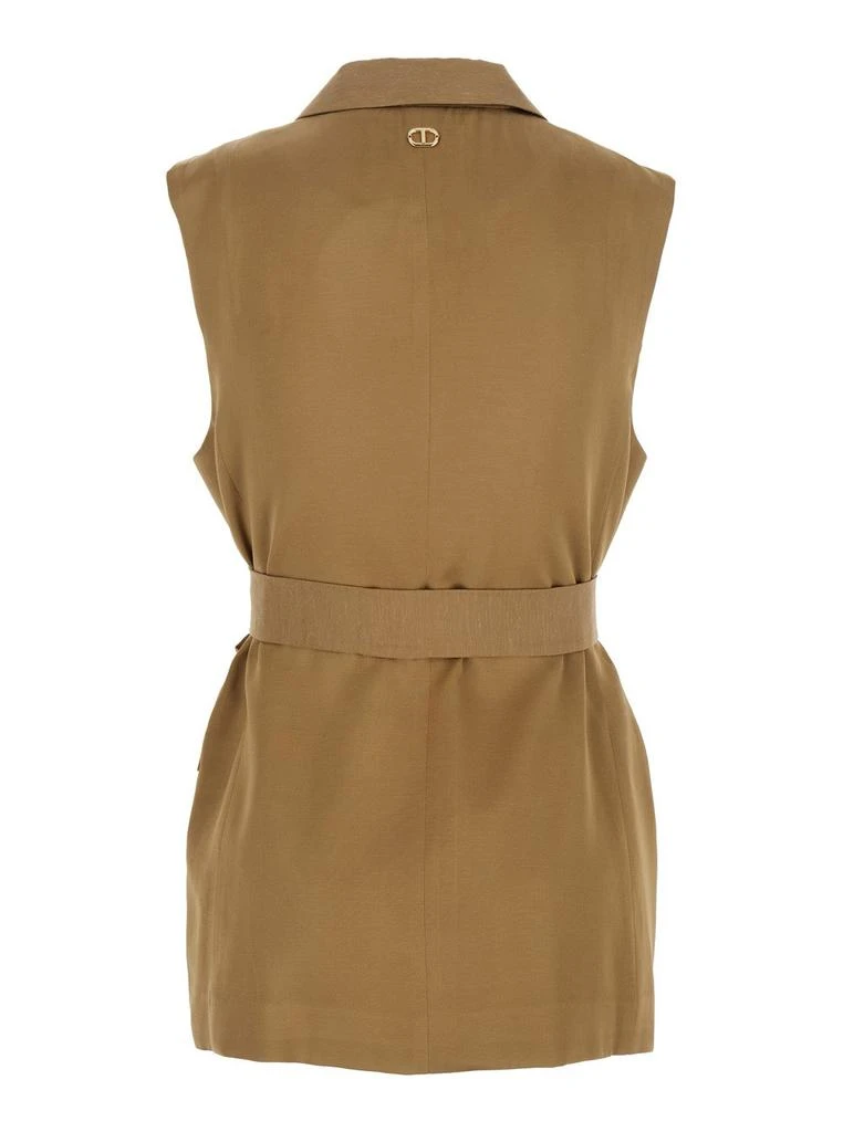 TWINSET TWINSET Double Breasted Vest with Peak Lapels 2