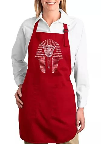 LA Pop Art Pop Art Full Length Word Art Apron   King Tut 1