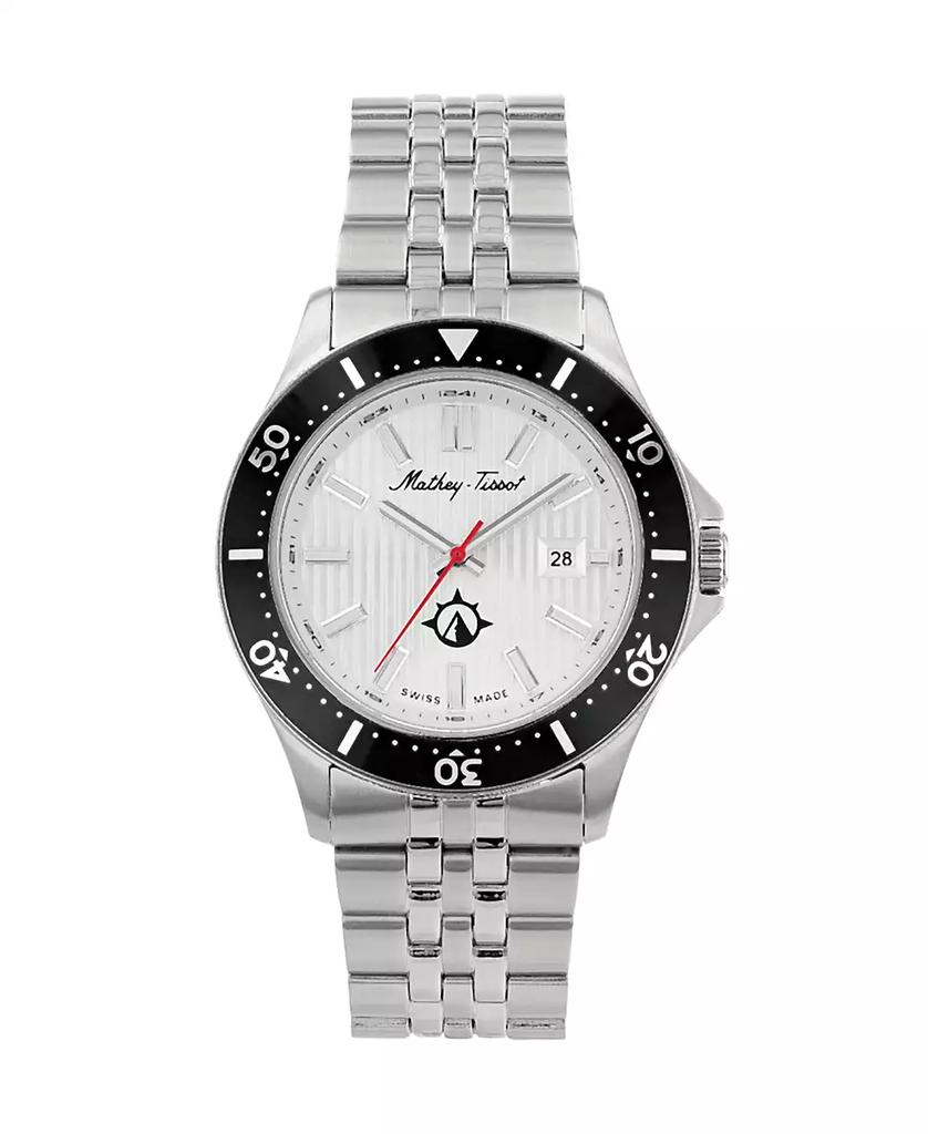Mathey-Tissot Men's Expedition Collection Three Hand Date Stainless Steel Bracelet Watch, 42mm