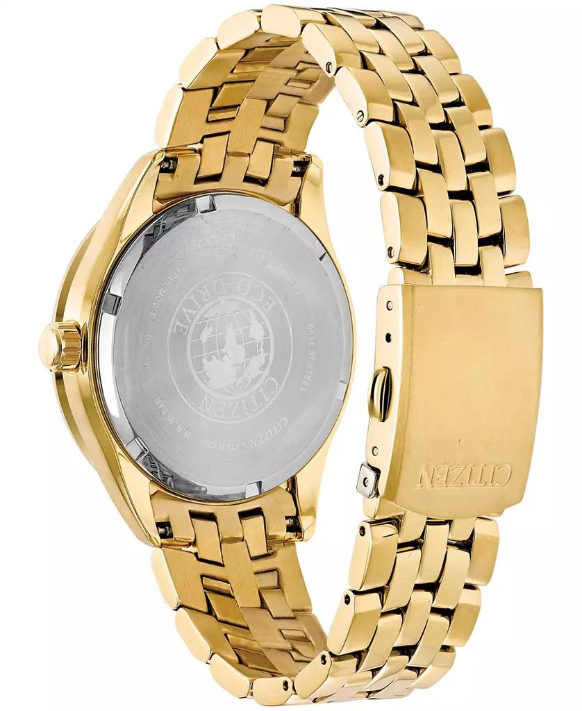Citizen Men's Eco-Drive Corso Diamond-Accent Gold-Tone Stainless Steel Bracelet Watch 41mm 3